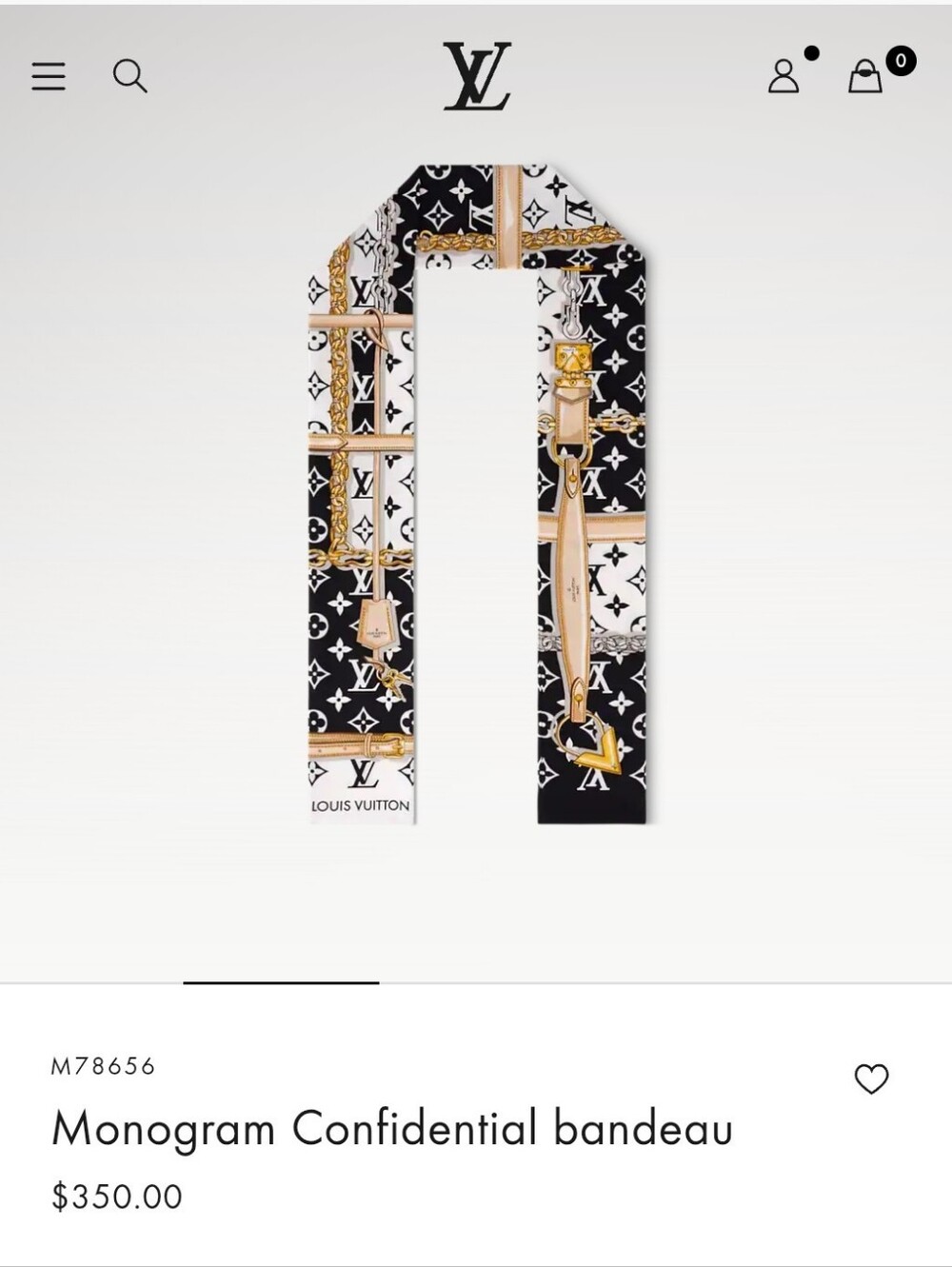Louis Vuitton Monogram Confidential Bandeau